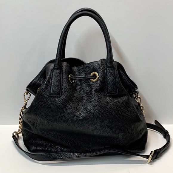 Michael Kors Black Leather Satchel with long strap - Picture 2 of 15